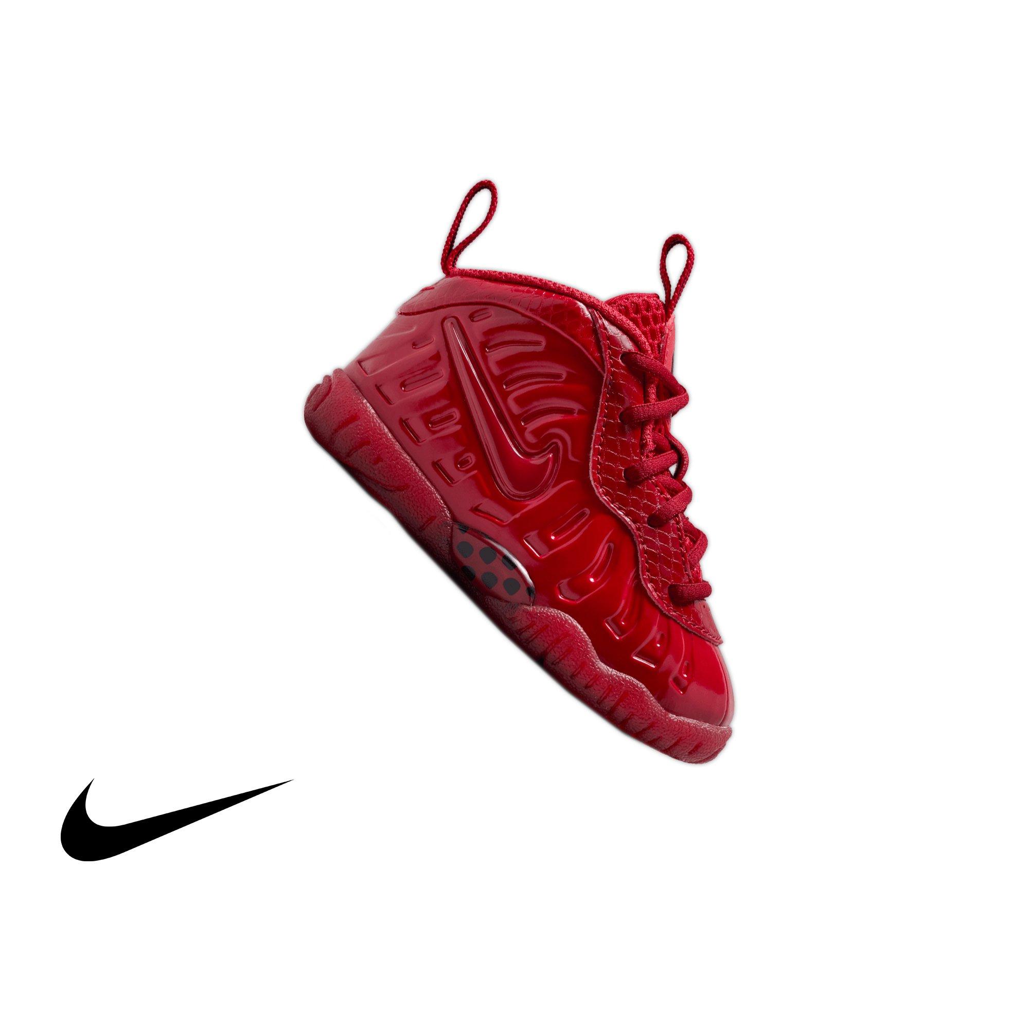 Nike Air Foamposite Pro "Gym Red" Toddler Kids' Shoe - GYM RED/BLACK